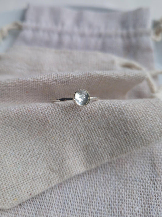 Green amethyst stacking ring