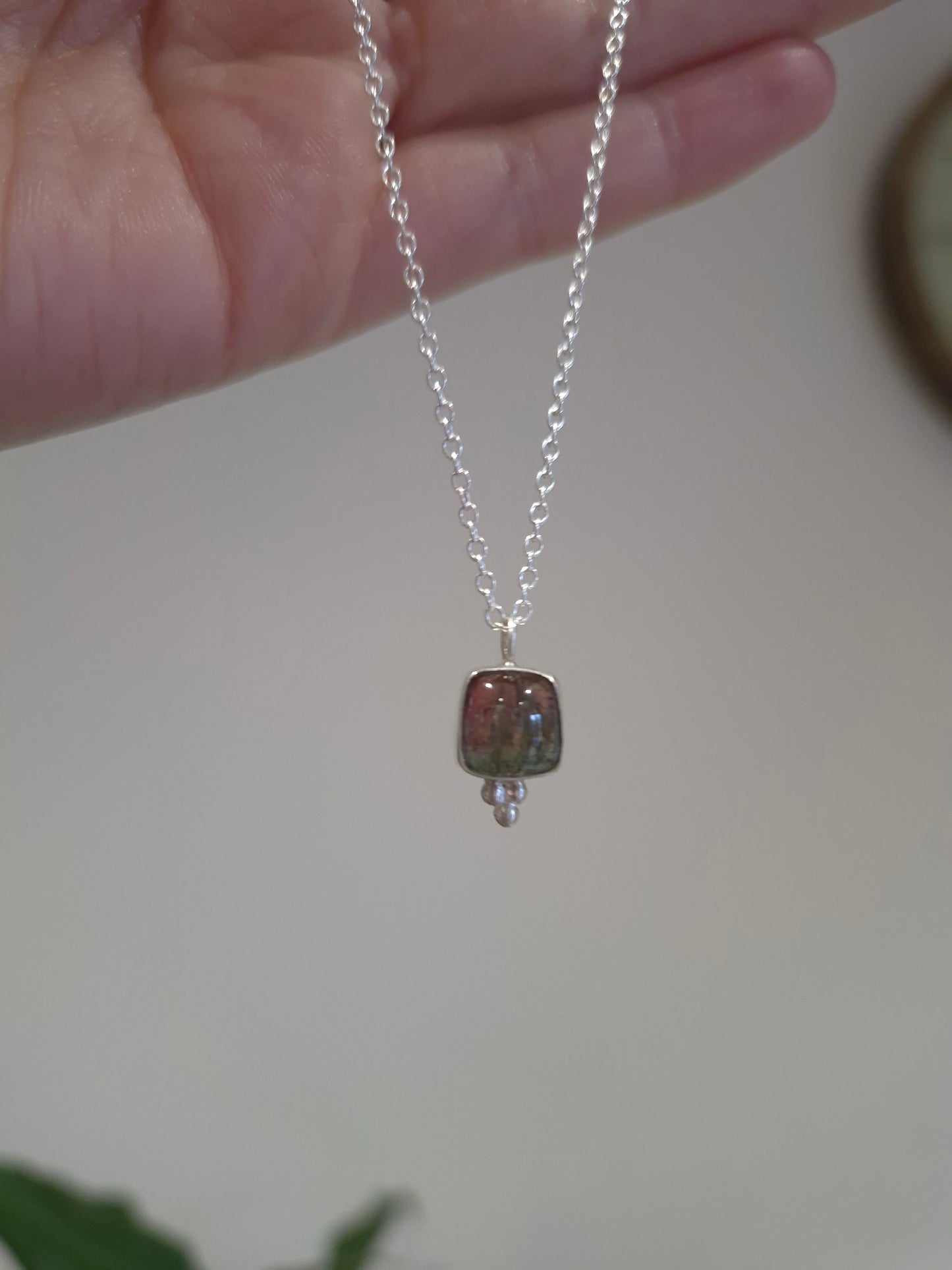 Dainty tourmaline pendant