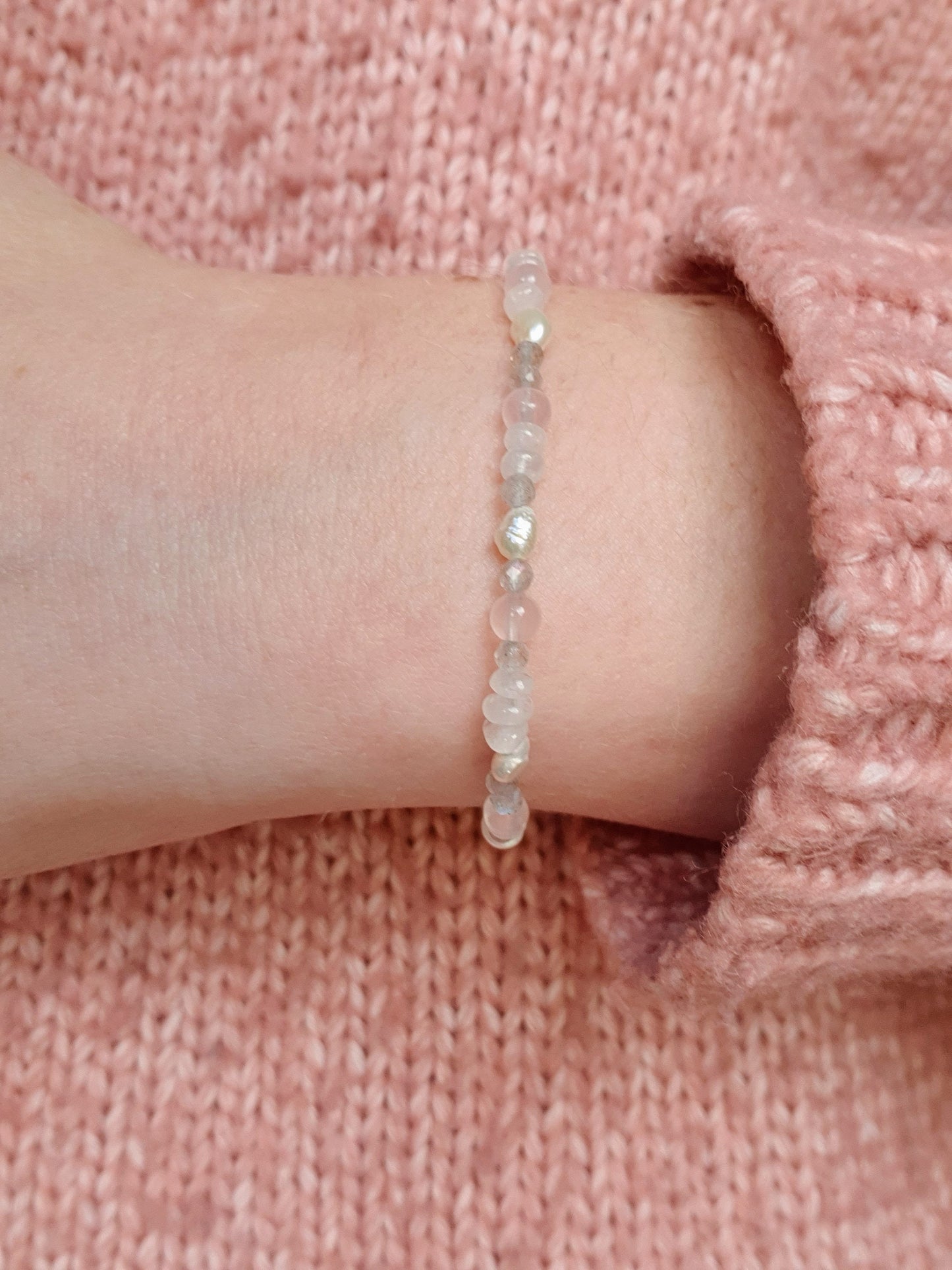 Mixed beaded gemstone bracelet