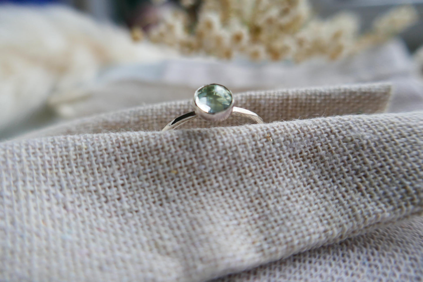 Green amethyst stacking ring