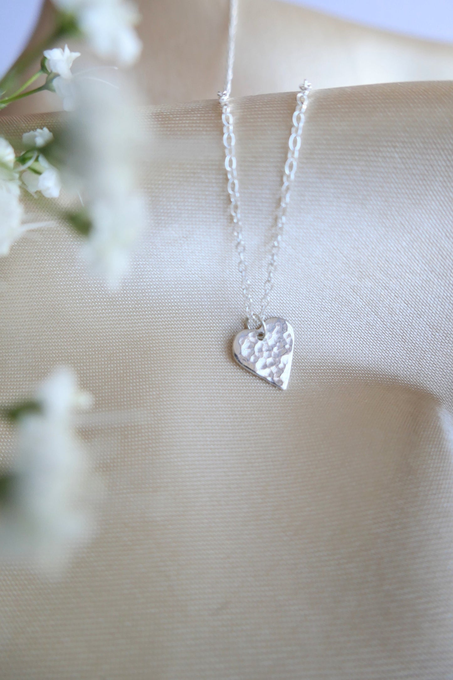 Hammered heart necklace