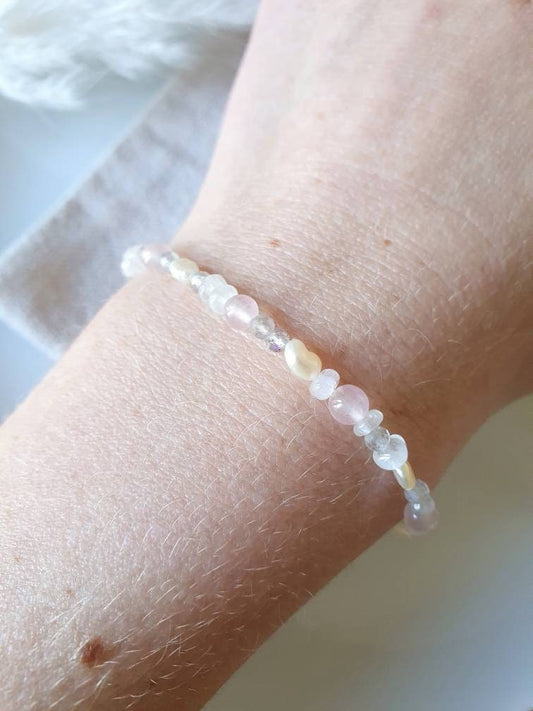 Mixed beaded gemstone bracelet