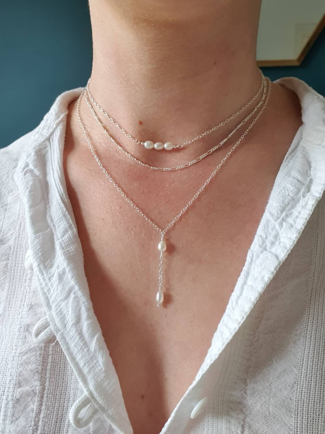 sterling silver layering necklace