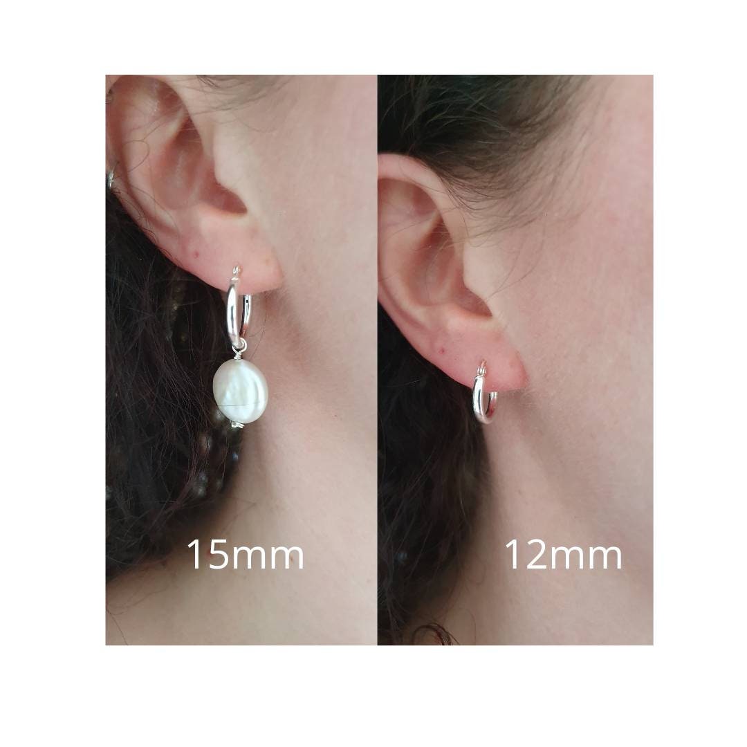 coin pearl and 925 sterling silver earrings