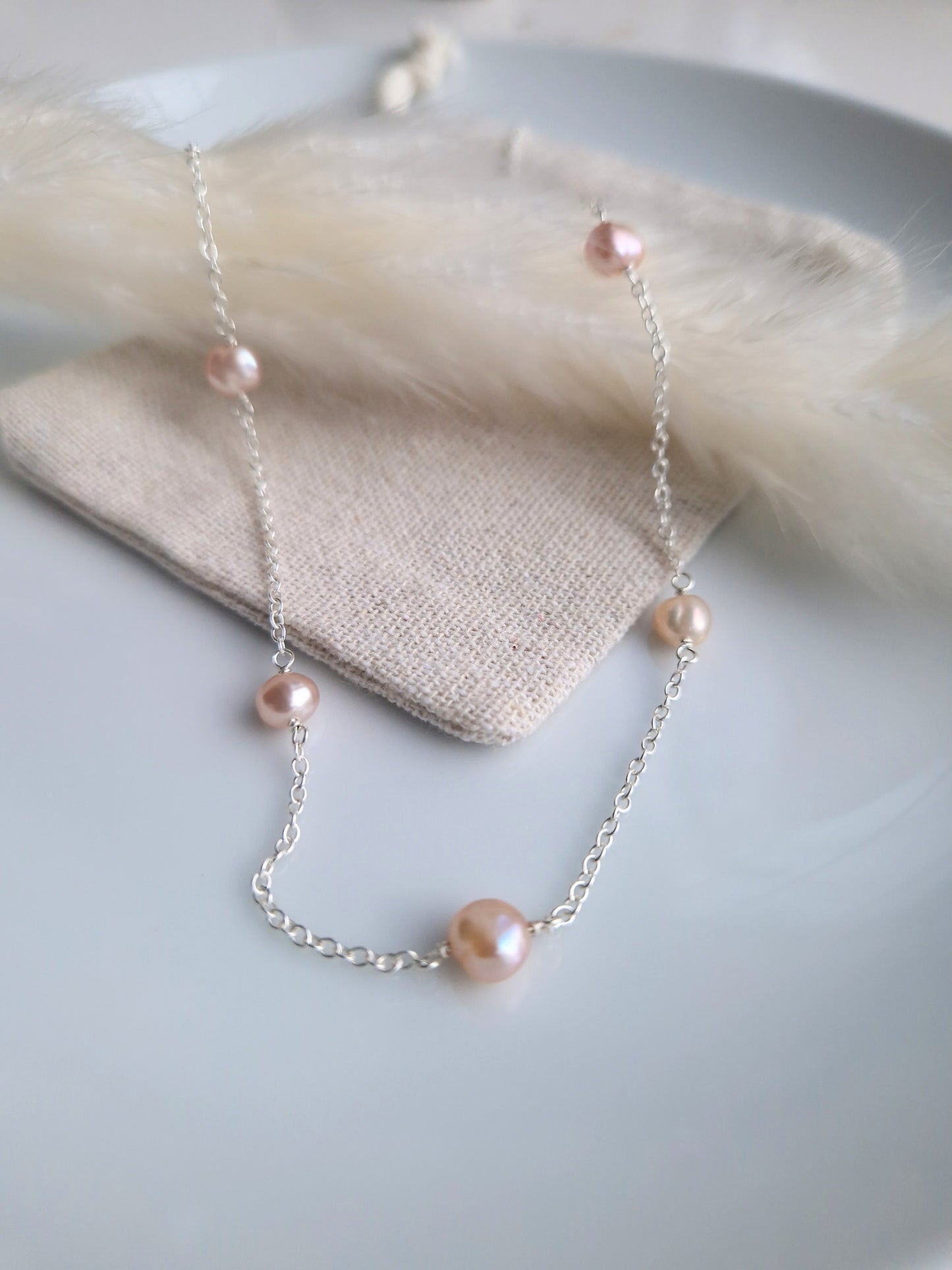 925 sterling silver pearl necklace