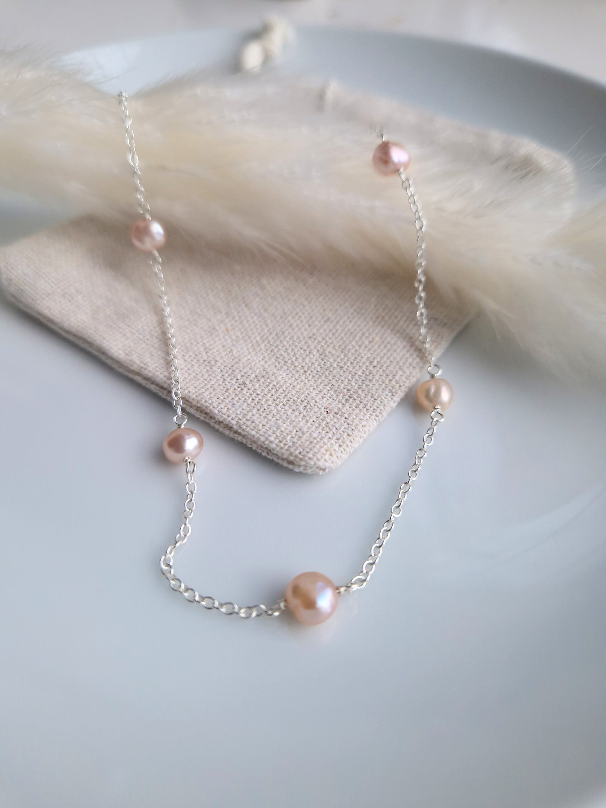 925 sterling silver pearl necklace