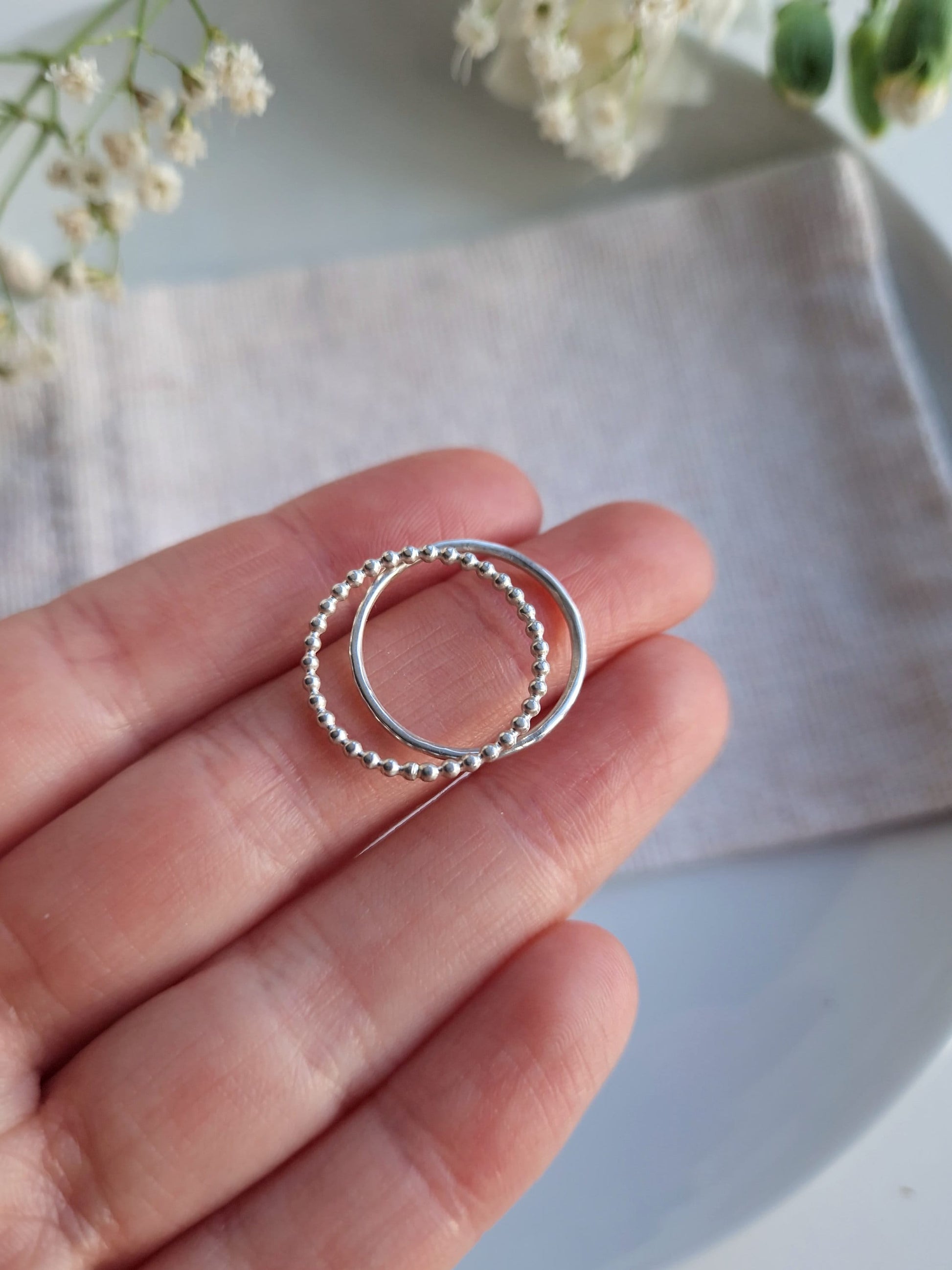 3 ring set in 925 sterling silver