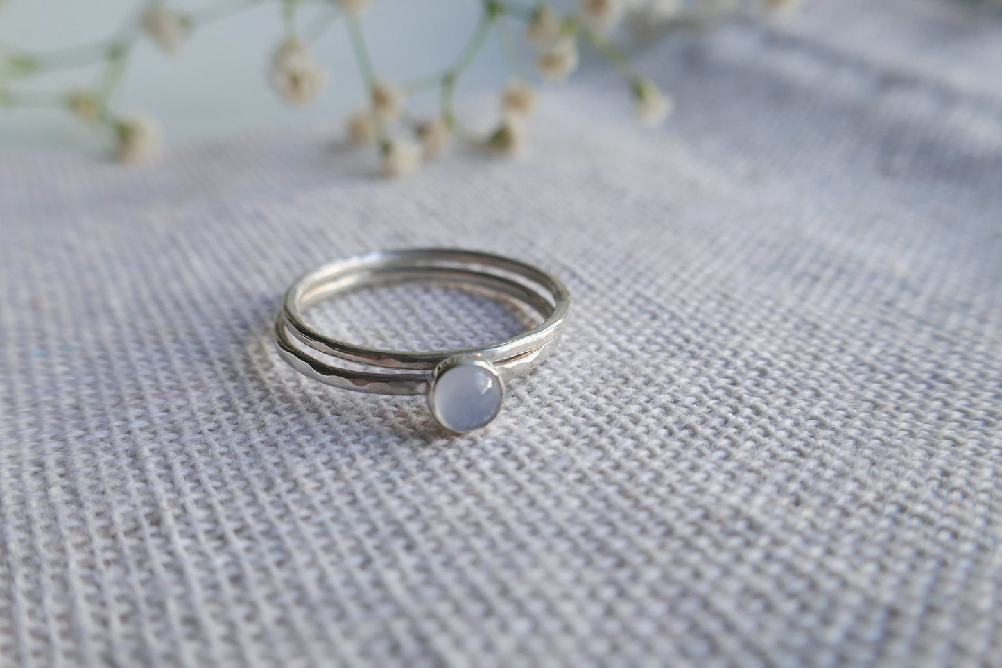 skinny gemstone ring sterling silver