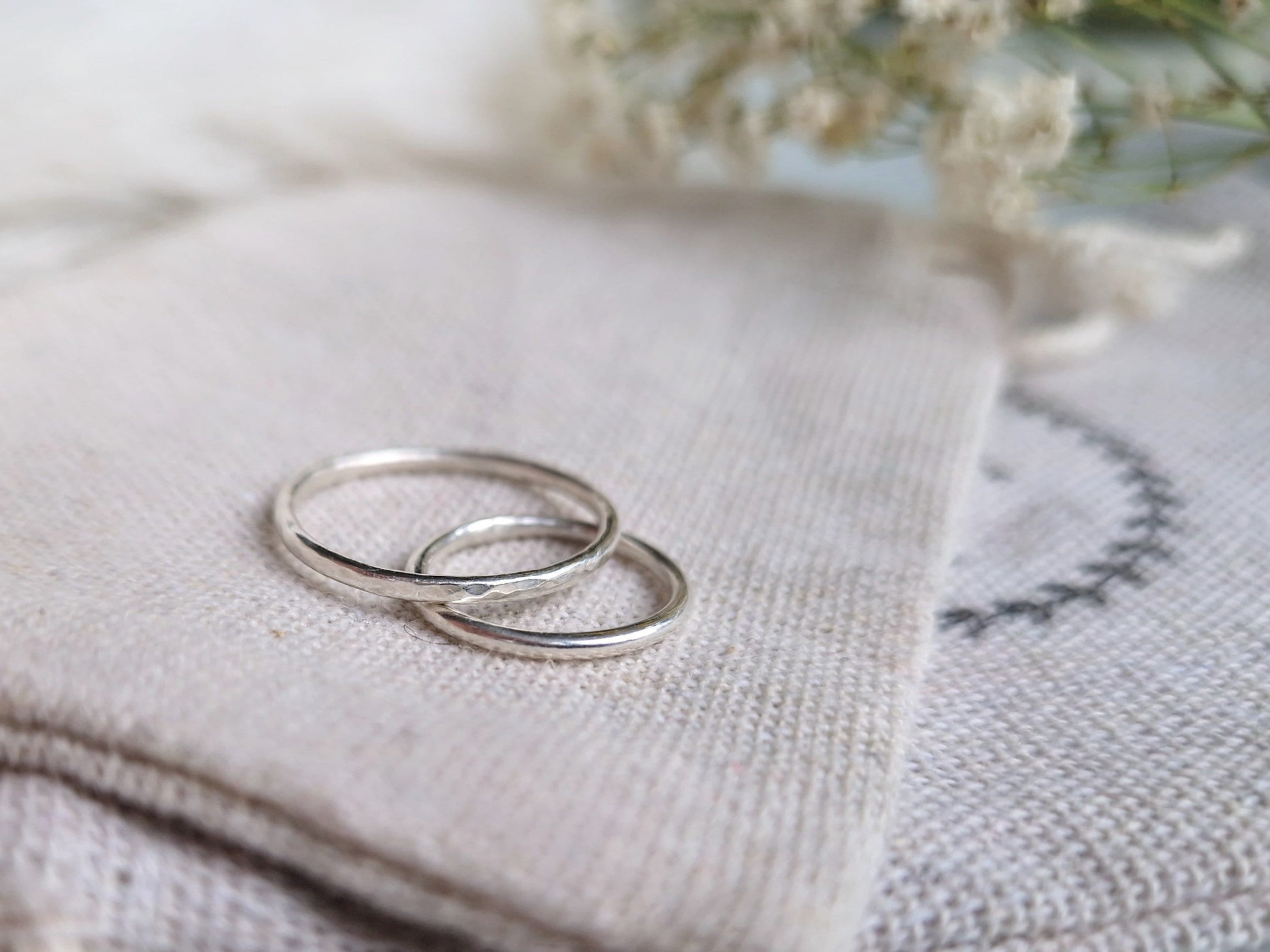 Sterling silver thin stacking ring 1.5mm