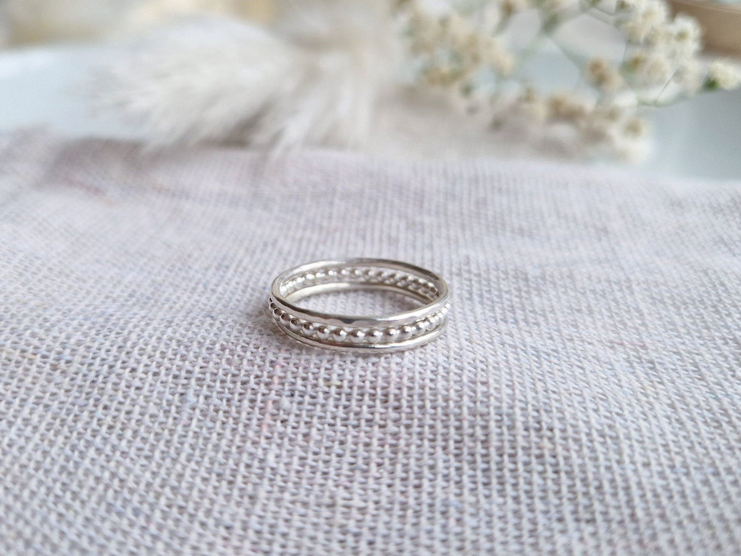 925 silver stacking ring set