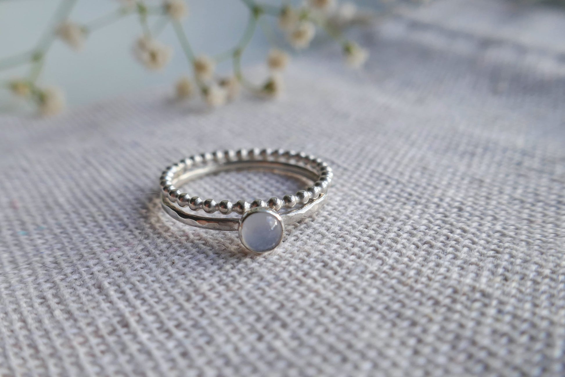 925 silver bobble ring handmade