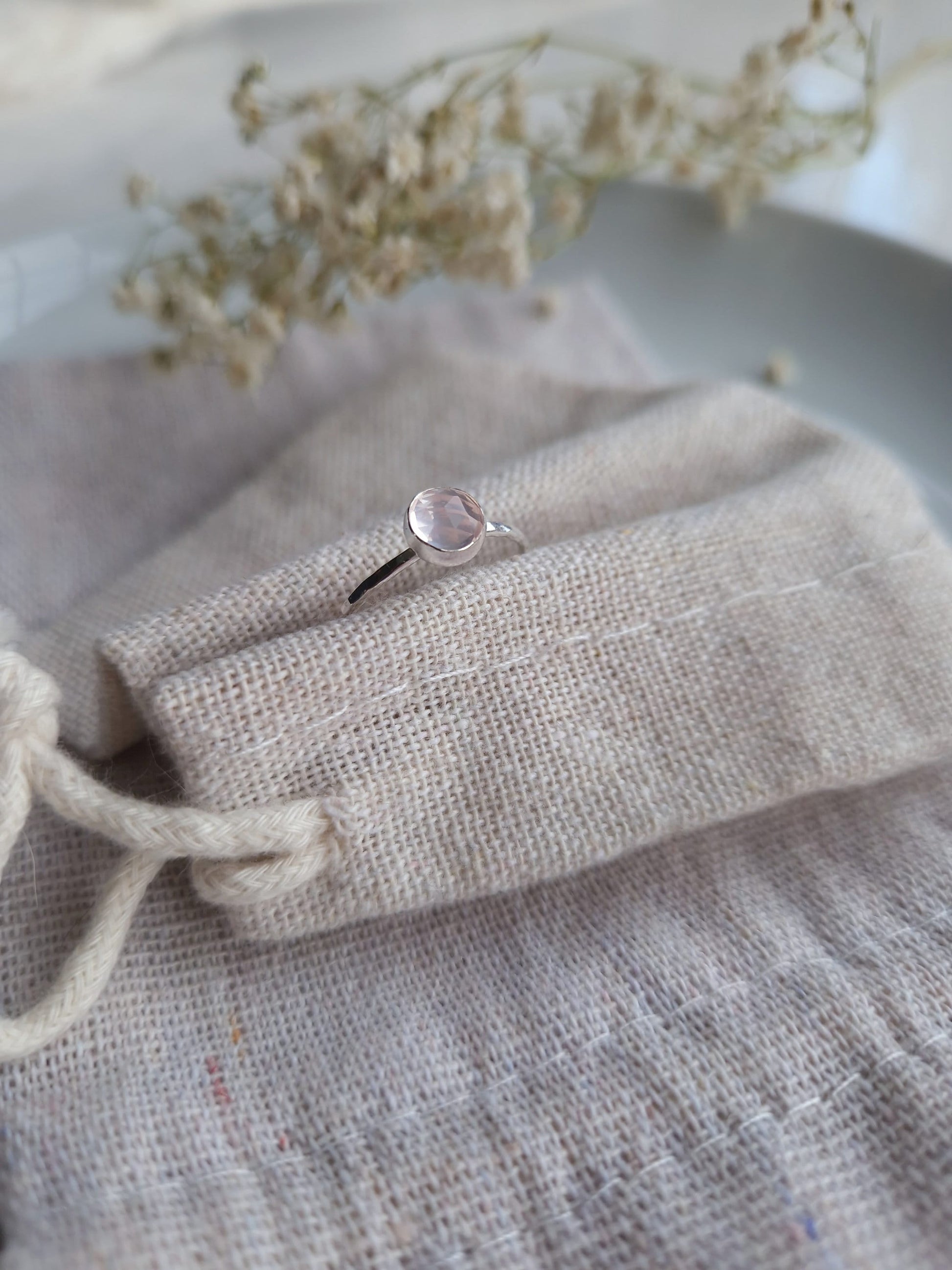 UK handmade gemstone and silver ring