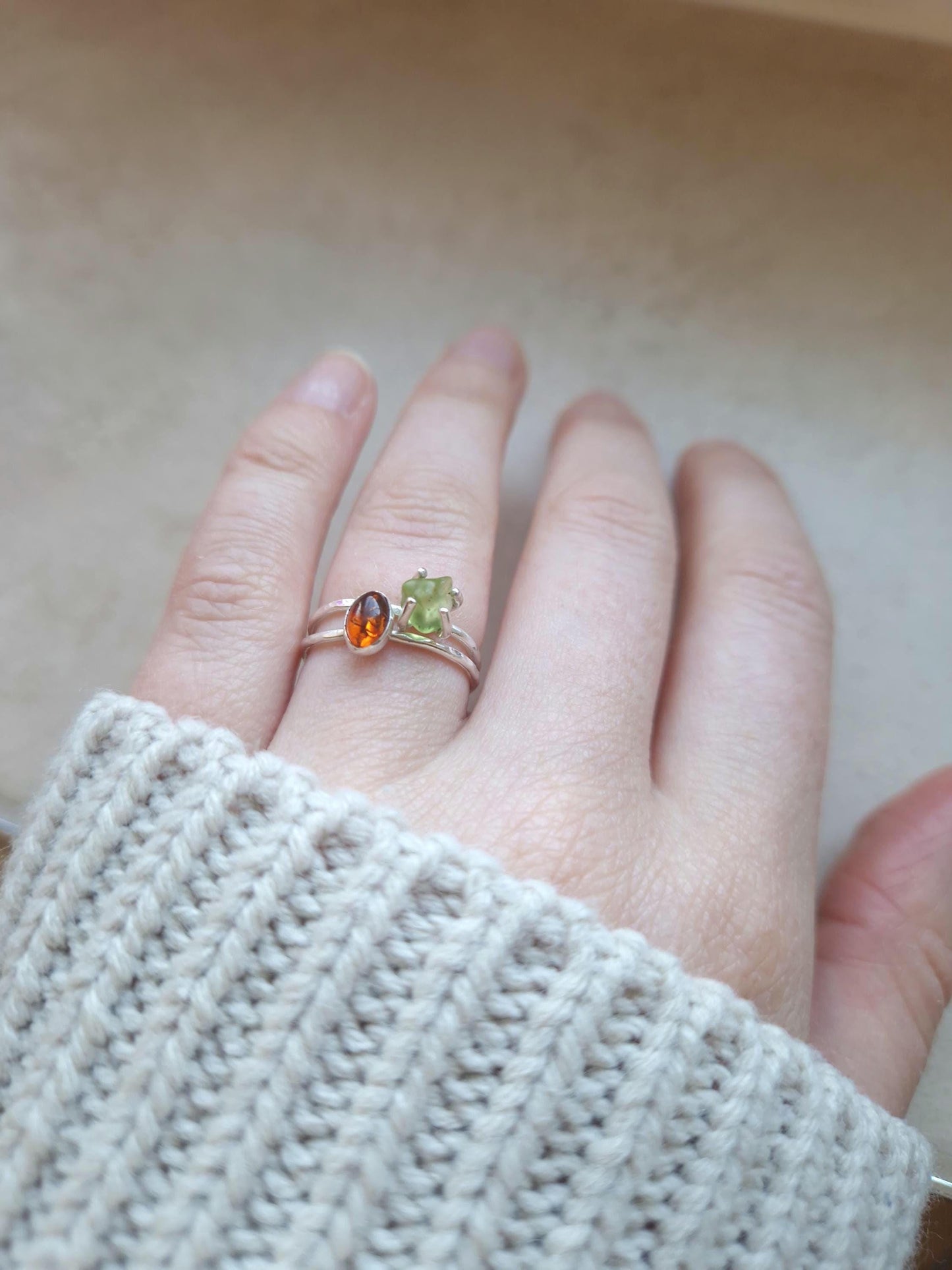 amber ring made in UK