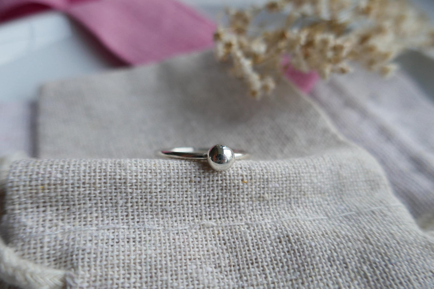 handmade simple ring made from recycled silver