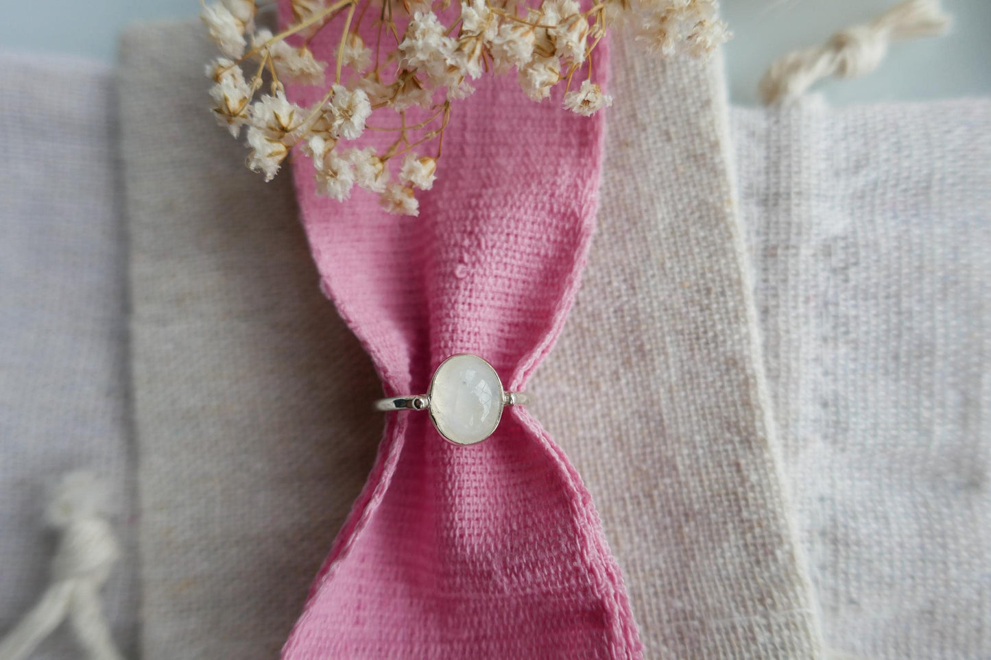 one of a kind moonstone ring