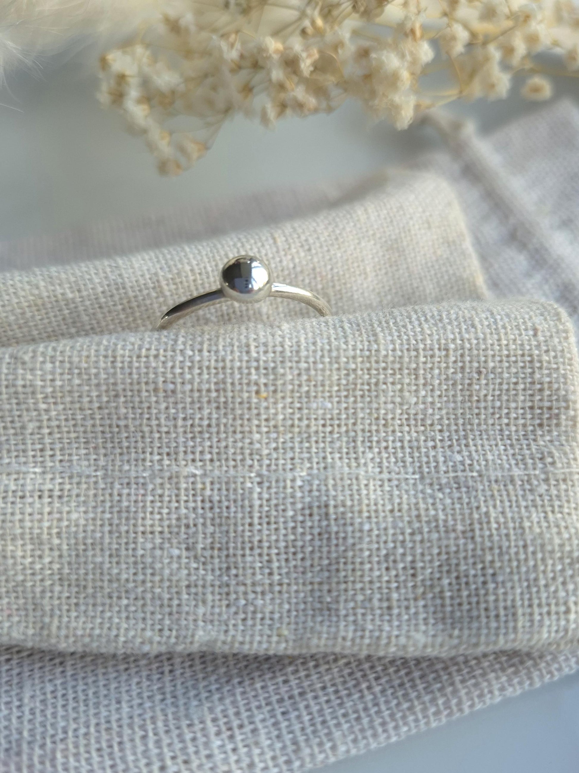 925 silver pebble ring