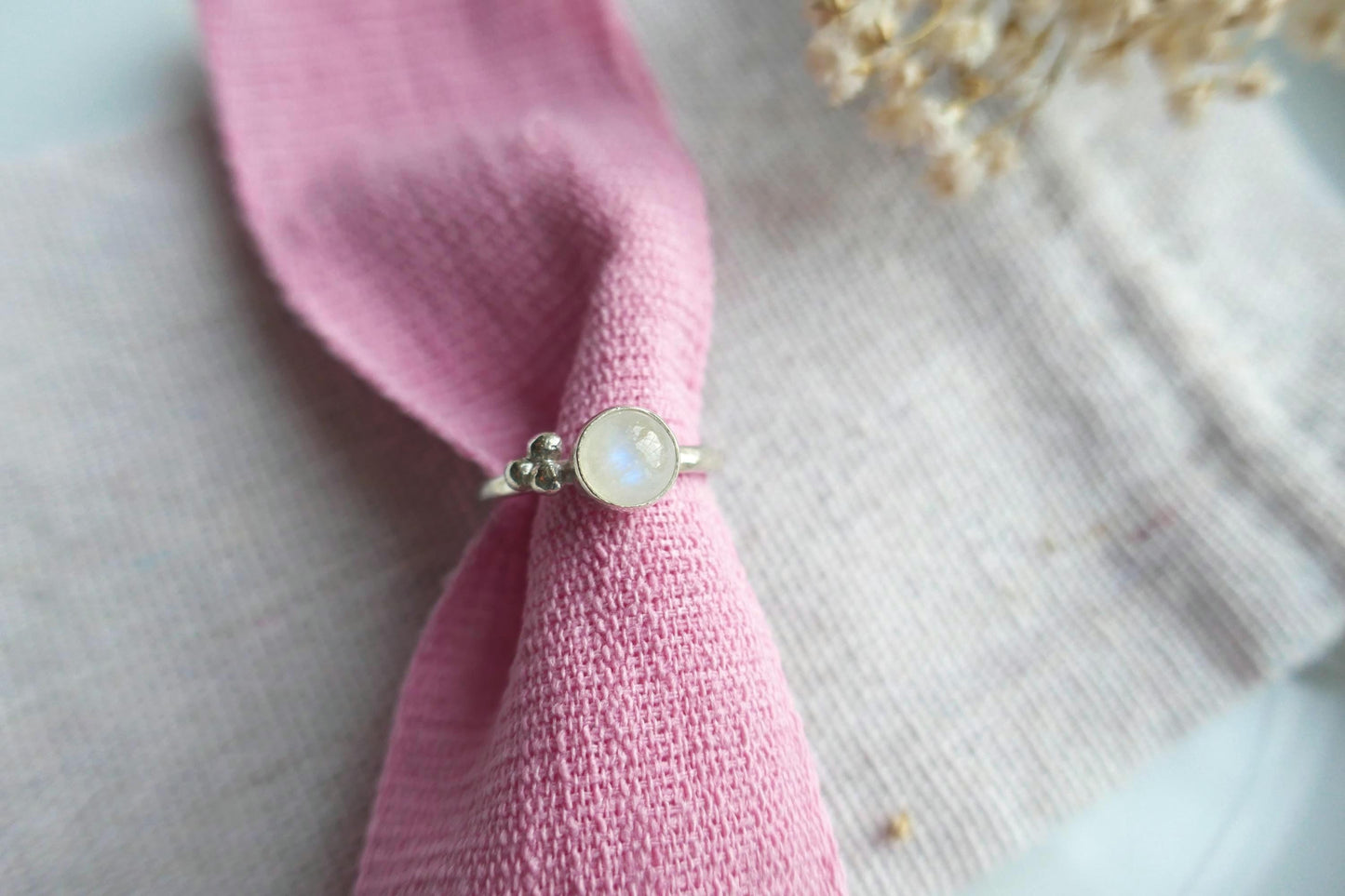 moonstone and sterling silver ring one of a kind