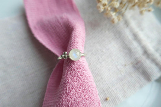moonstone and sterling silver ring one of a kind