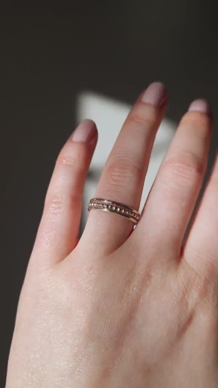 Minimalist sterling silver stacking ring set | 3 handmade recycled sterling silver skinny rings | Simple thin hammered 925 silver ring