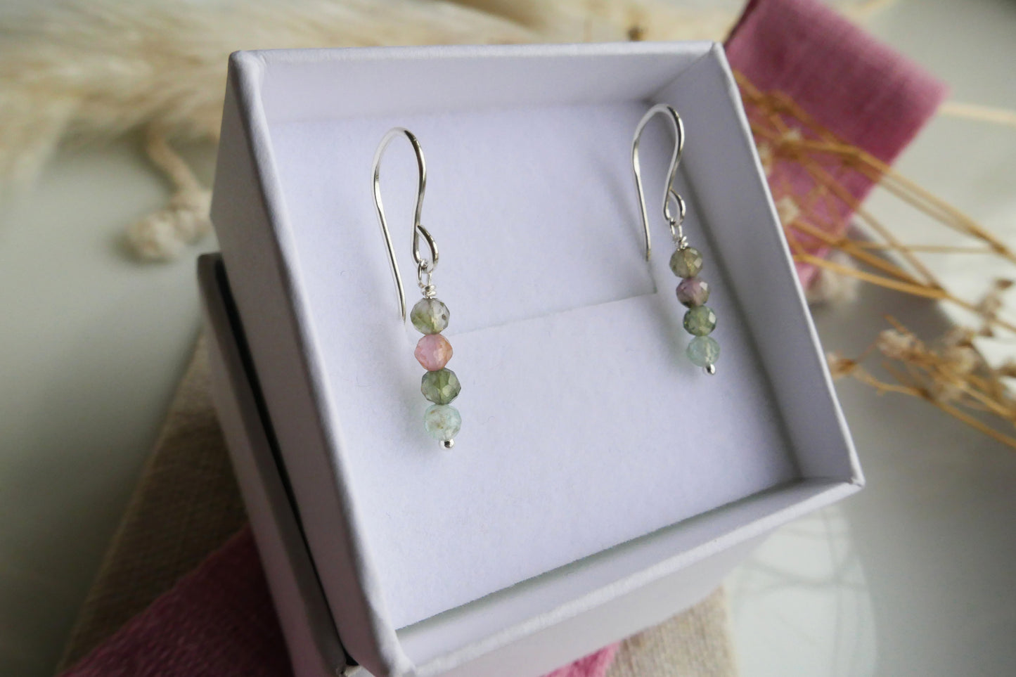Tourmaline bar earrings
