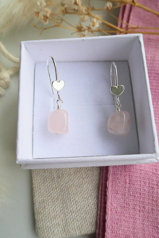 Upcycled gemstone earrings