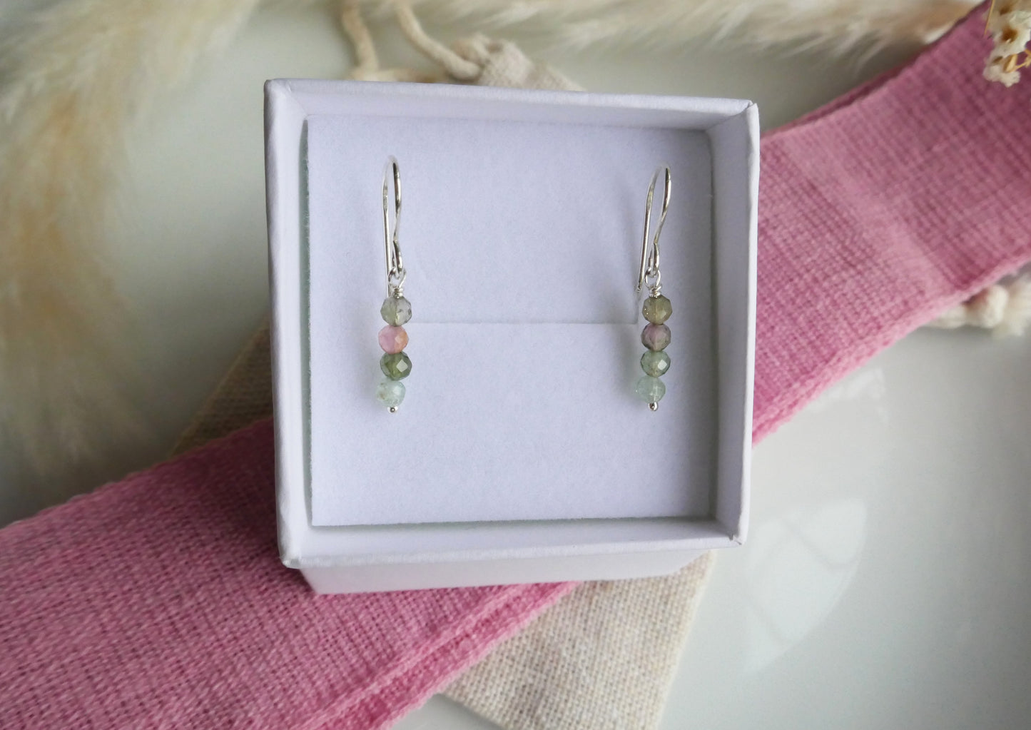 Tourmaline bar earrings