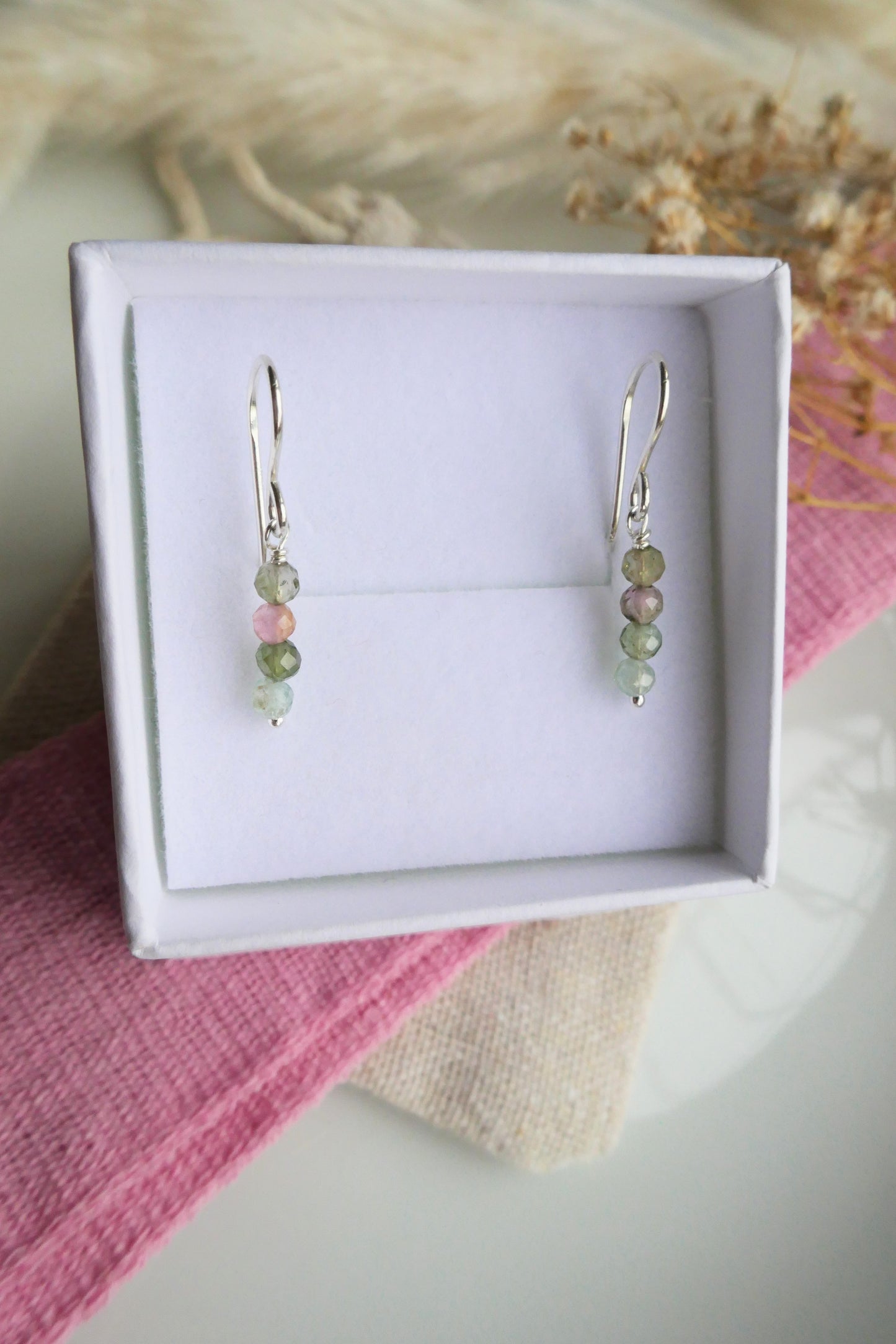 Tourmaline bar earrings